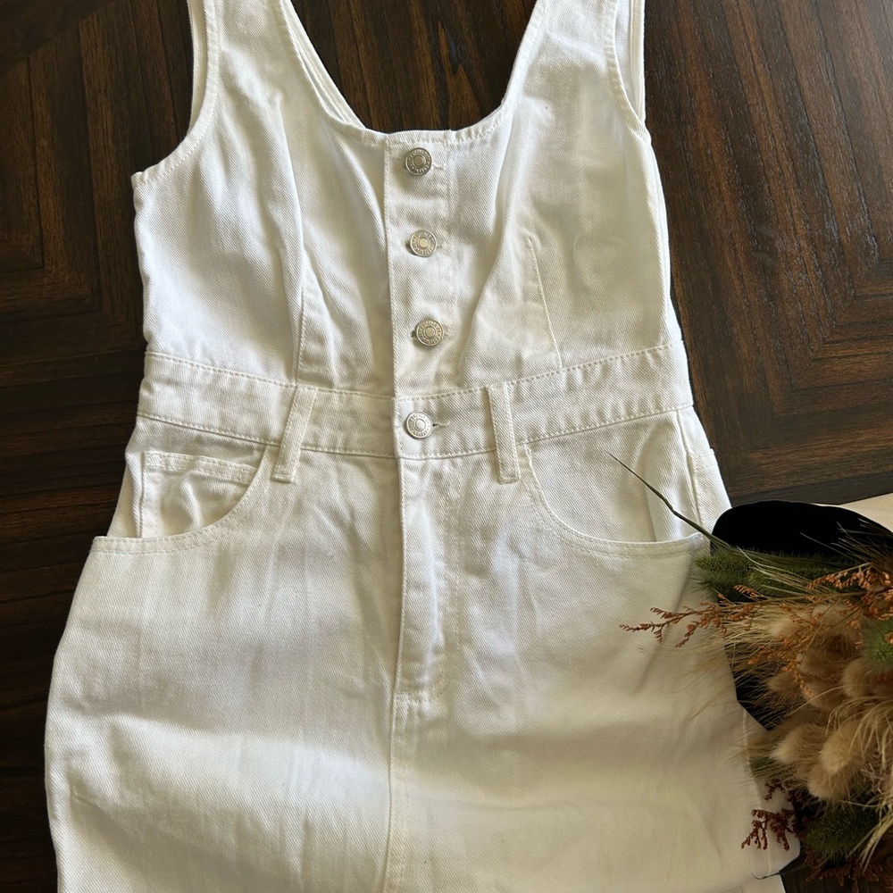 Forever 21 White Button-Front Dress